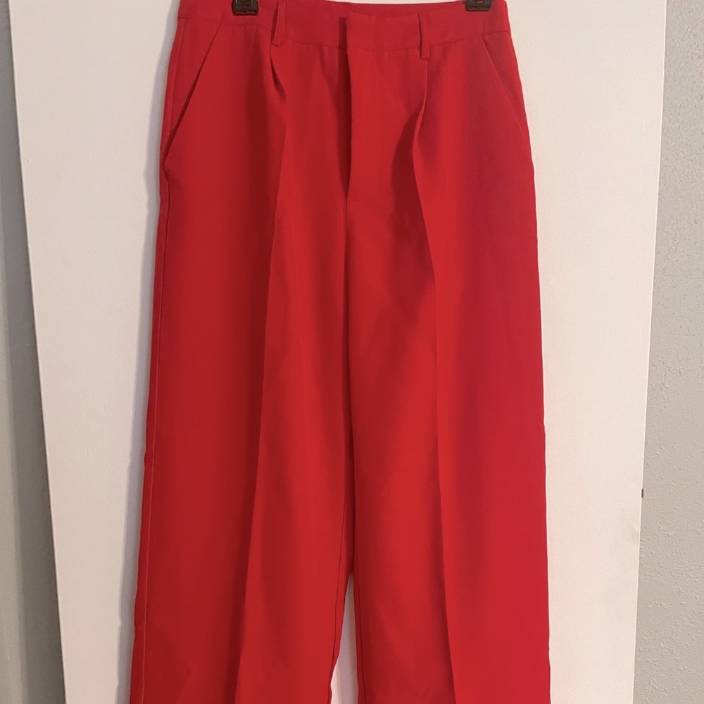NWT Red wide leg pants Sz M from Cider